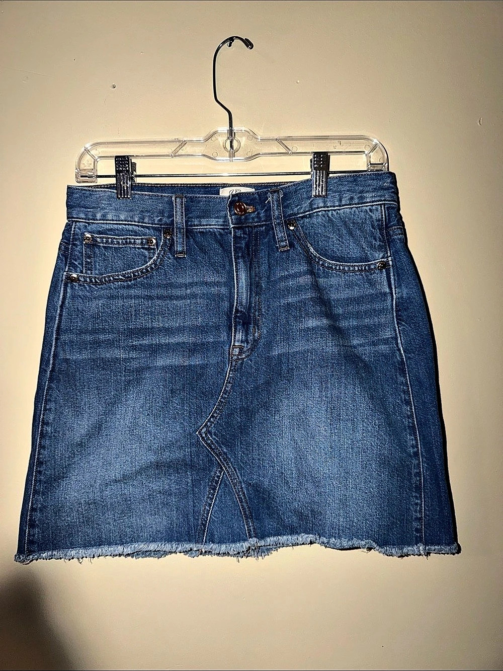 J crew Denim Mini Skirt Waist 27